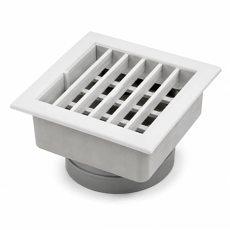 White recessed grille VGIB Ventil ventilation duct