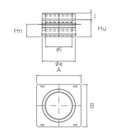 De Marinis ISO 25 PLUS P2PI intermediate support plate for twin-wall flue