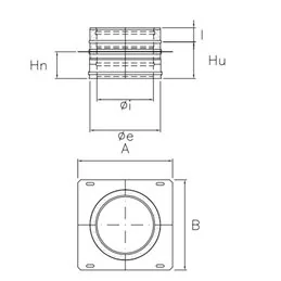 De Marinis ISO 25 PLUS P2PI intermediate support plate for twin-wall flue