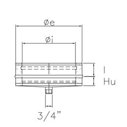 De Marinis ISO 25 PLUS P2TS central condensate drain cap 3/4"