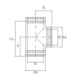 De Marinis ISO 25 PLUS P2T9 90° twin-wall tee G50