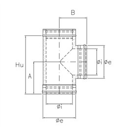 Raccordo a T 90° De Marinis ISO 25 PLUS P2T9 doppia parete G50