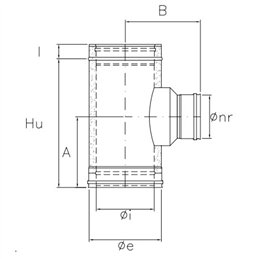 Raccordo a T 90° con ingresso monoparete De Marinis ISO 25 PLUS P2T9-RM G50