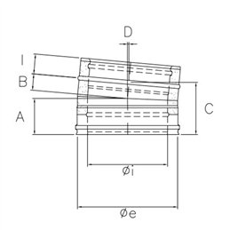 Curva 5° De Marinis ISO 25 PLUS P2C05 doppia parete G50