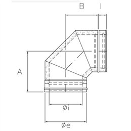 De Marinis ISO 25 PLUS P2C9 90° twin-wall elbow G50