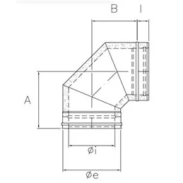 De Marinis ISO 25 PLUS P2C9 90° twin-wall elbow G50