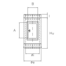 Modulo ispezione con portello rettangolare De Marinis ISO 25 PLUS P2IF G50