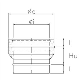 De Marinis ISO 25 PLUS P2RCI single-wall to twin-wall adaptor G50