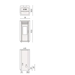 Stufa a pellet Cadel Dune 9 Autoclean 8,5 kW con Wi-Fi – 5 Stelle