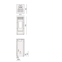 Stufa a pellet Cadel Cristal 11 10,5 kW Wi-Fi – 5 Stelle