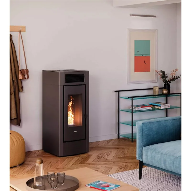 Stufa a pellet canalizzabile Cadel Cristal Plus 9 Autoclean 8,5 kW Wi-Fi – 5 Stelle