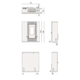 Stufa a pellet canalizzabile Cadel Vesta Plus 11 Autoclean 10 kW slim – 5 Stelle