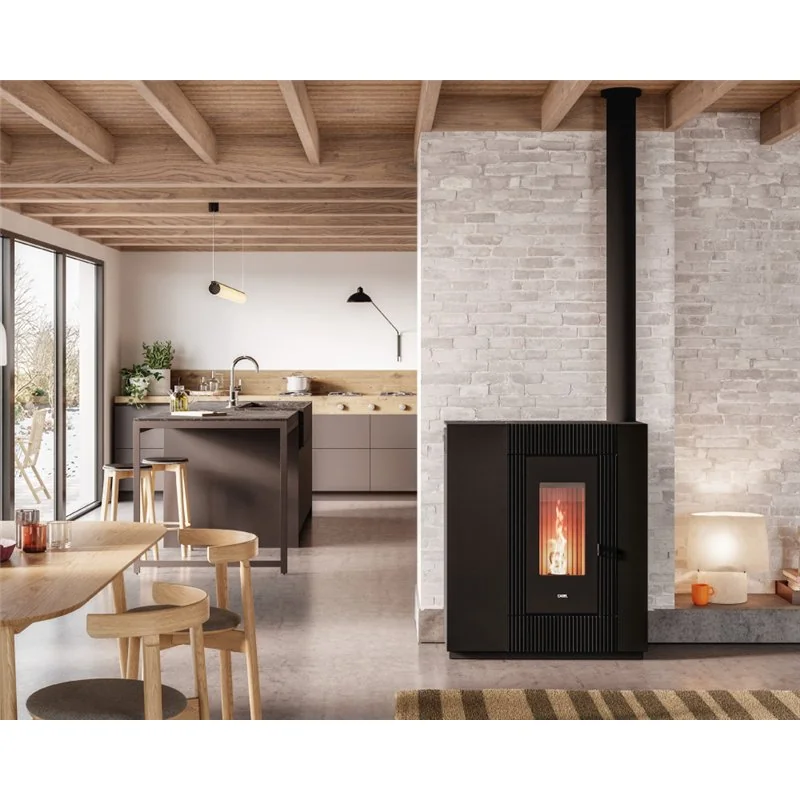 Stufa a pellet canalizzabile Cadel Vesta Plus 11 Autoclean 10 kW slim – 5 Stelle