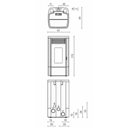 Stufa a pellet canalizzabile Cadel Atena Plus 12 12 kW Wi-Fi – 5 Stelle