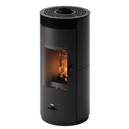 Stufa a legna canalizzata Cadel Spin Plus 9 Wood 9 kW in ghisa