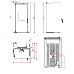 Stufa ibrida legna pellet Palazzetti Multifire Archie 9 9 kW – 5 Stelle