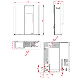 Stufa a pellet slim Palazzetti Ecofire Scarlet Lux TC 6 6,1 kW