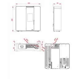 Stufa a pellet slim Palazzetti Ecofire Margot TC 6 US 6,1 kW Wi-Fi coassiale – 5 Stelle