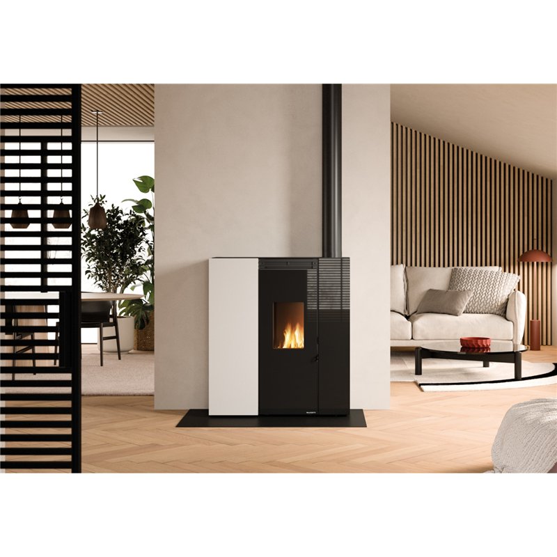 Stufa a pellet slim Palazzetti Ecofire Tiffany Aria 10 US 10,2 kW coassiale – 5 Stelle