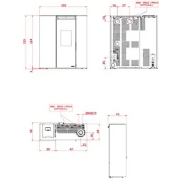 Stufa a pellet slim Palazzetti Ecofire Tiffany Aria 10 US 10,2 kW coassiale – 5 Stelle