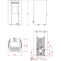 Palazzetti Ecofire Flo TC 9 9 kW Ventilated Ductable Pellet Stove