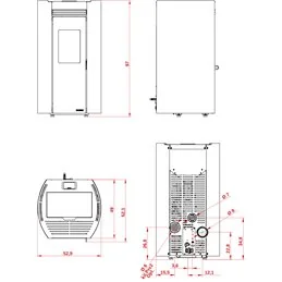 Stufa a pellet Palazzetti Ecofire Flo TC 9 9 kW ventilata e canalizzabile – 5 Stelle