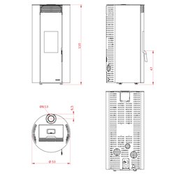 Stufa a pellet Palazzetti Ecofire Emily TC 6 US 6 kW ermetica coassiale – 5 Stelle