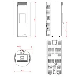 Stufa a pellet Palazzetti Ecofire Emily TC 9 US 9 kW ermetica coassiale – 5 Stelle
