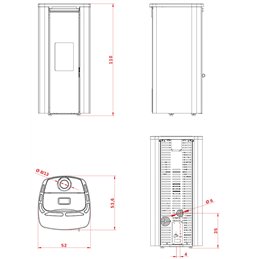 Stufa a pellet Palazzetti Ecofire® Theo TC US 6 kW – 5 Stelle