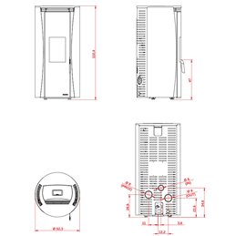 Stufa a pellet Palazzetti Ecofire Vivi TC 6 6 kW ermetica Wi-Fi canalizzabile – 5 Stelle