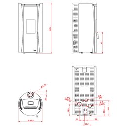 Stufa a pellet Palazzetti Ecofire Vivi TC 9 US 9 kW ermetica Wi-Fi coassiale – 5 Stelle