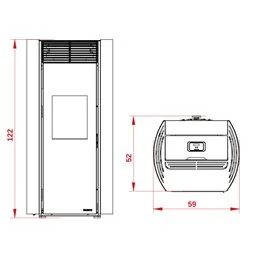 Stufa a pellet Palazzetti Ecofire Clelia TC 9 9,3 kW ermetica canalizzabile – 5 Stelle