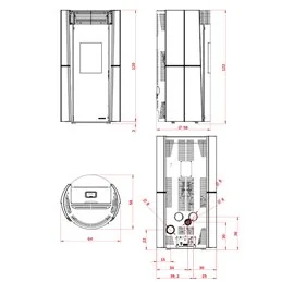 Stufa a pellet Palazzetti Ecofire Lilibet TC 9 9,3 kW ermetica in ceramica – 5 Stelle