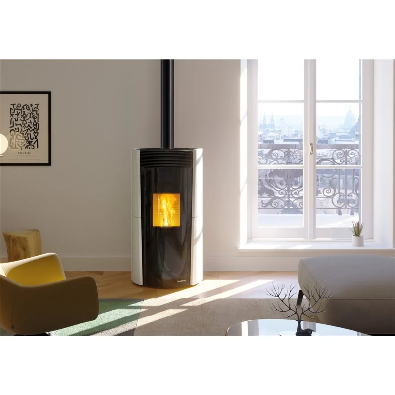 Stufa a pellet Palazzetti Ecofire Lilibet TC 12 US 12 kW ermetica coassiale in ceramica – 5 Stelle