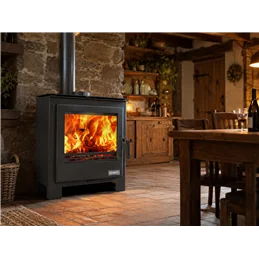 Blinky MONACO MEDIUM – Stufa a legna in acciaio 9–12 kW porta vetro antracite