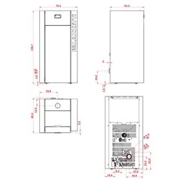 Caldaia a pellet Palazzetti JPS TC 18 16,1 kW – 16 kW all’acqua – 5 Stelle