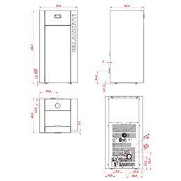 Palazzetti JPS TC 18 Pellet Boiler – 16.1 kW, 16 kW to Water – 5 Star
