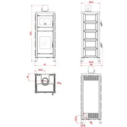 Palazzetti Dorotea 10 kW Wood Stove with Oven – 5 Star