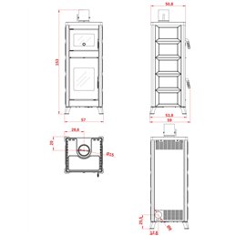  Stufa a legna Palazzetti Dorotea con forno 10 kW – Acciaio, Ceramica o Ghisa – 5 Stelle