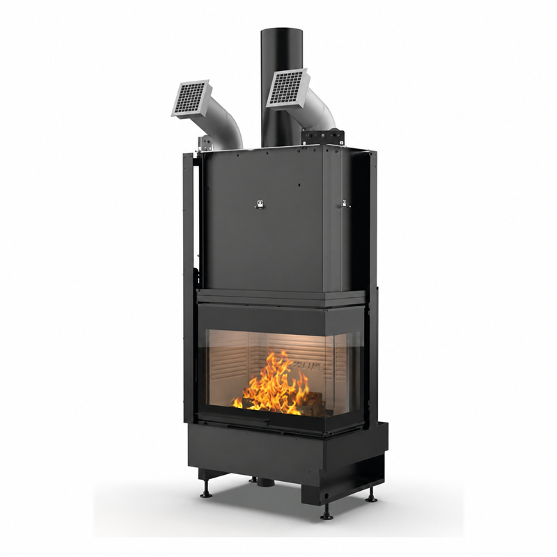 PALAZZETTI Ecomonoblocco wood-burning fireplace WTX 70 Air corner 5 STARS