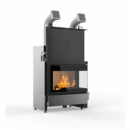 Caminetto a legna angolare Palazzetti Ecomonoblocco WTX 80 L / R 17,9 kW – 5 Stelle