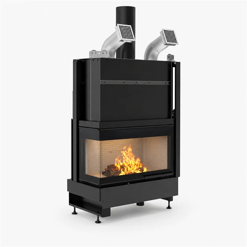 Caminetto a legna angolare Palazzetti Ecomonoblocco WTX 90 L / R 19,1 kW – 5 Stelle