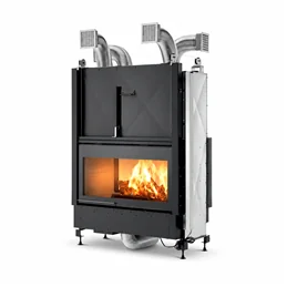 Caminetto a legna bifacciale Palazzetti Ecomonoblocco WT 16:9 13,5 kW – 5 Stelle