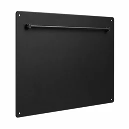De Marinis PAR black steel splashback for wood-burning cookers - wall protection