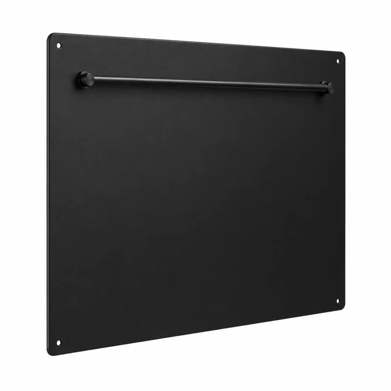 De Marinis PAR black steel splashback for wood-burning cookers - wall protection
