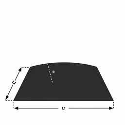 De Marinis SDPC rounded black steel floor protection plate for wood and pellet stoves
