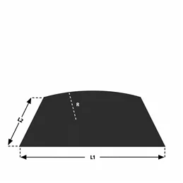 De Marinis SDPC rounded black steel floor protection plate for wood and pellet stoves