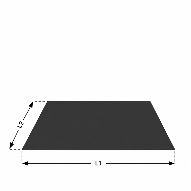De Marinis SDPQ800X800 square black steel floor protection plate 800x800 mm