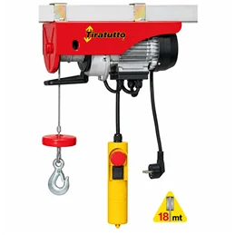 Paranco elettrico L’Europea Tiratutto 200 – 200/400 kg, fune 18 m, 750 W