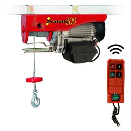 Paranco elettrico L’Europea Tiratutto TT200 con radiocomando – 200 kg, 18 m, 750 W